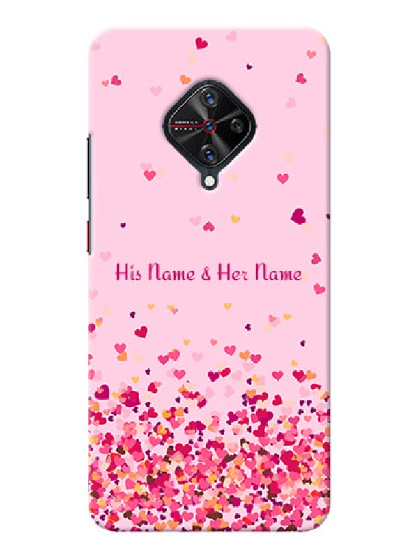 Custom Vivo S1 Pro Phone Back Covers: Floating Hearts Design