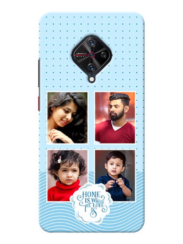 Custom Vivo S1 Pro Custom Phone Covers: Cute love quote with 4 pic upload Design