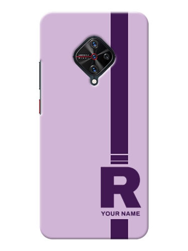Custom Vivo S1 Pro Custom Phone Covers: Simple dual tone stripe with name Design