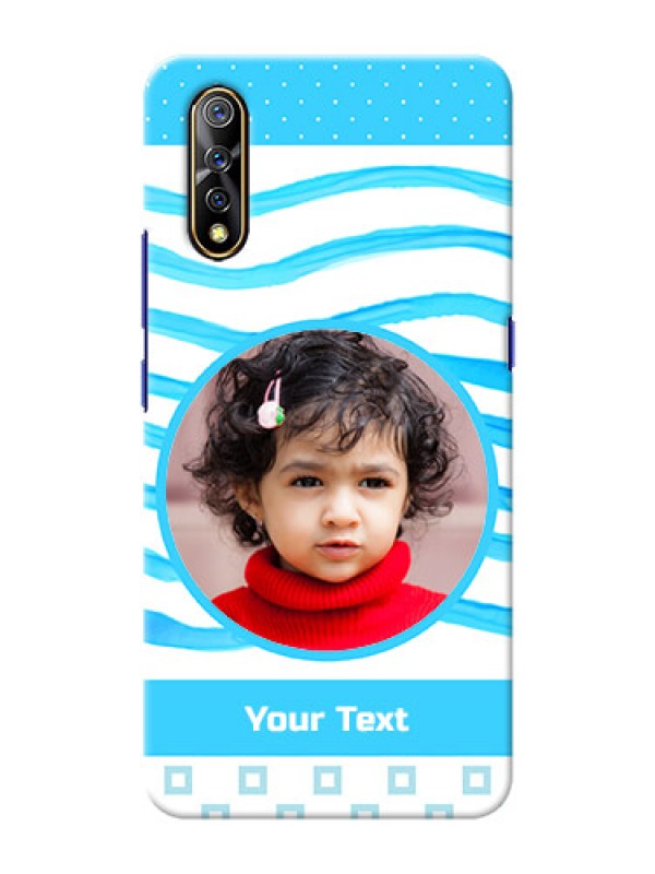 Custom Vivo S1 phone back covers: Simple Blue Case Design