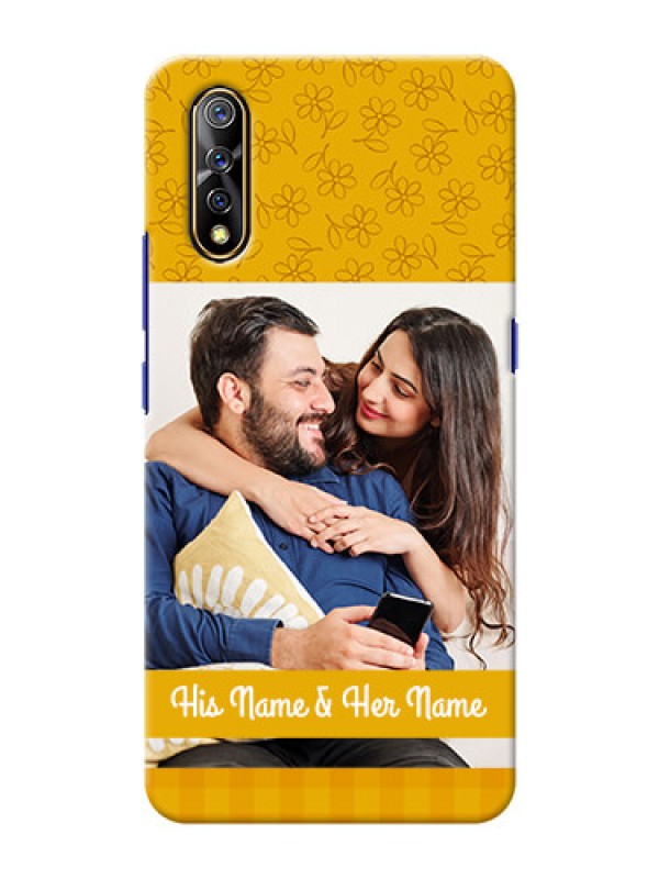 Custom Vivo S1 mobile phone covers: Yellow Floral Design