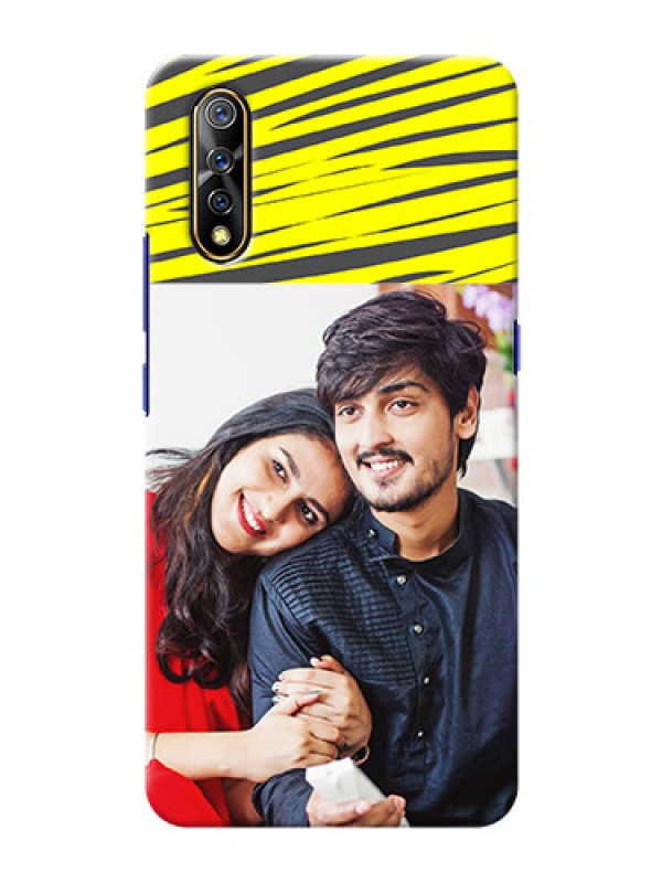 Custom Vivo S1 Personalised mobile covers: Yellow Abstract Design