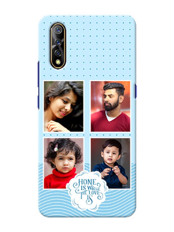 Custom Vivo S1 Custom Phone Covers: Cute love quote with 4 pic upload Design