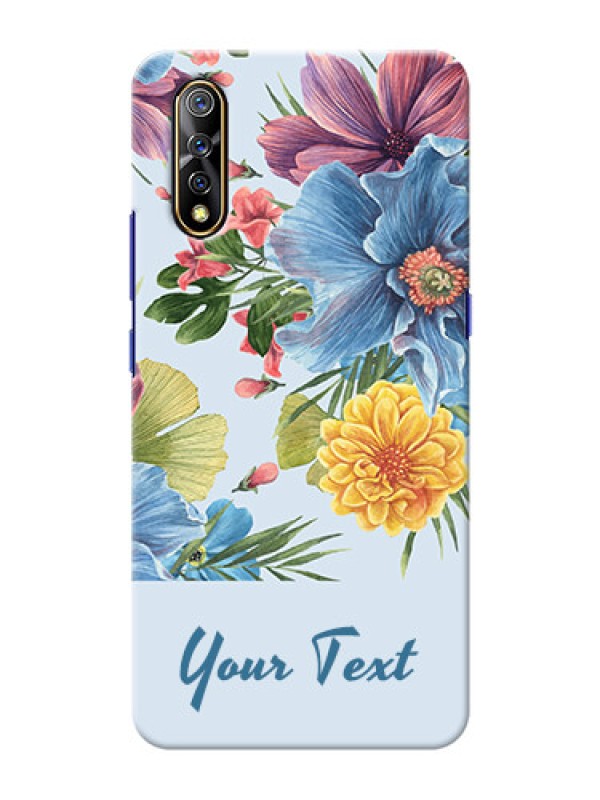 Custom Vivo S1 Custom Phone Cases: Stunning Watercolored Flowers Painting Design