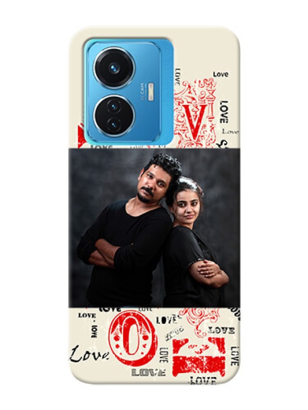 Custom Vivo T1 44W 4G mobile cases online: Trendy Love Design Case