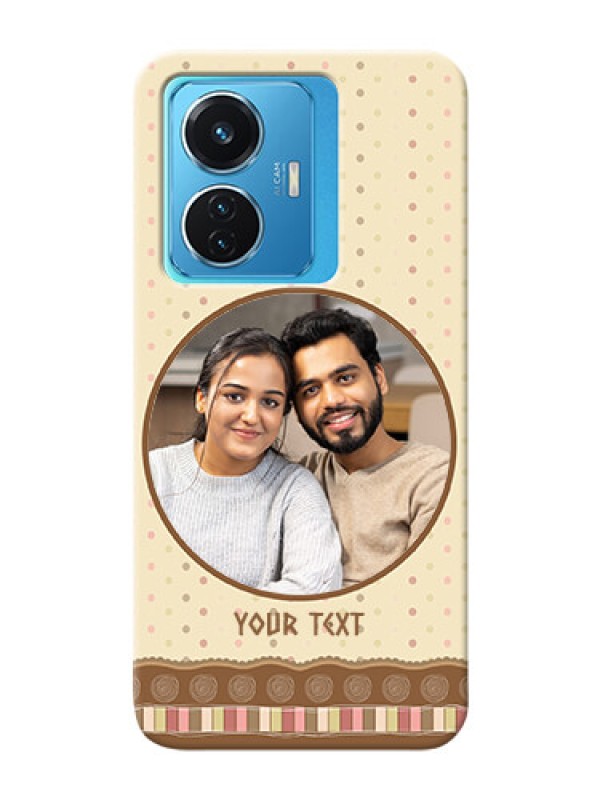 Custom Vivo T1 44W 4G Mobile Cases: Brown Dotted Mobile Case Design