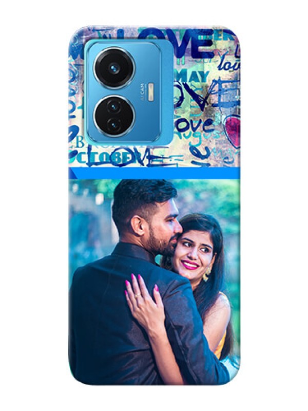Custom Vivo T1 44W 4G Mobile Covers Online: Colorful Love Design