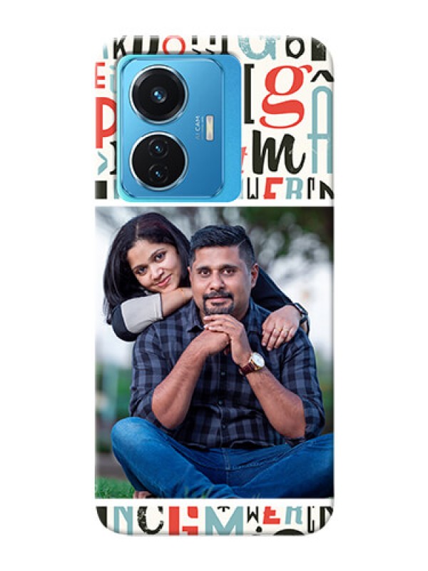 Custom Vivo T1 44W 4G custom mobile phone covers: Alphabet Design