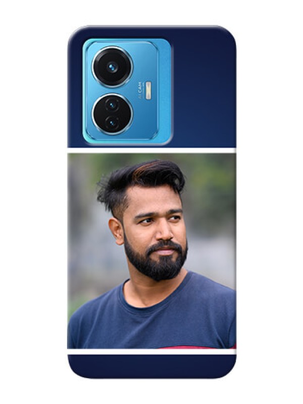 Custom Vivo T1 44W 4G Mobile Cases: Simple Royal Blue Design