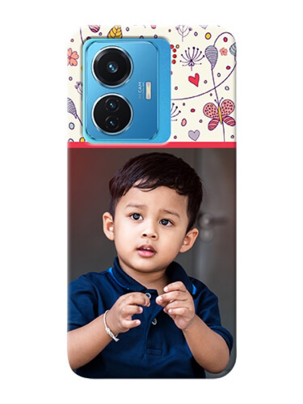 Custom Vivo T1 44W 4G phone back covers: Premium Floral Design