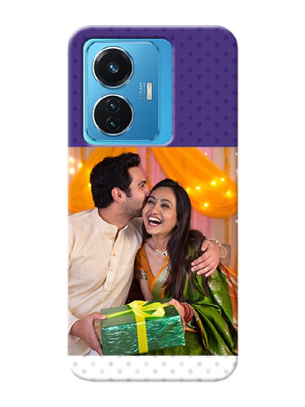 Custom Vivo T1 44W 4G mobile phone cases: Violet Pattern Design