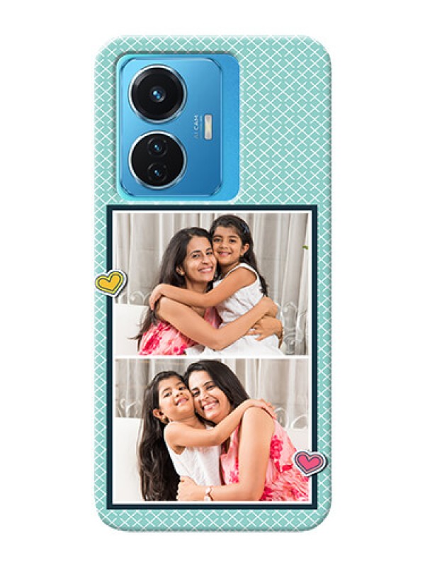 Custom Vivo T1 44W 4G Custom Phone Cases: 2 Image Holder with Pattern Design