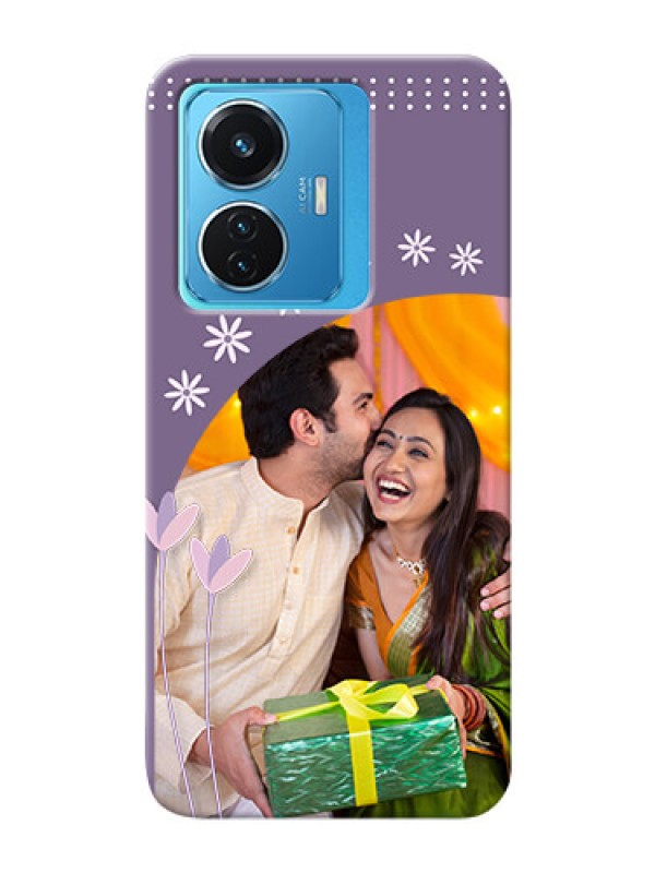 Custom Vivo T1 44W 4G Phone covers for girls: lavender flowers design 