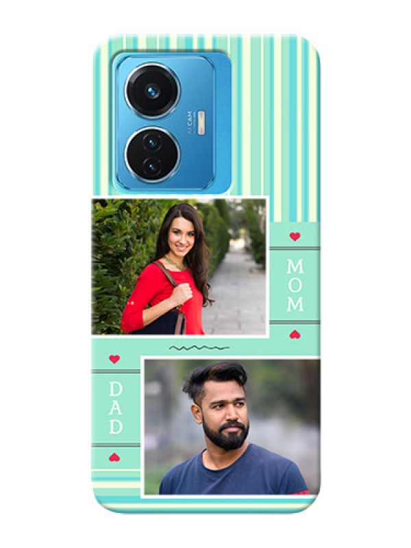 Custom Vivo T1 44W 4G custom mobile phone covers: Mom & Dad Pic Design