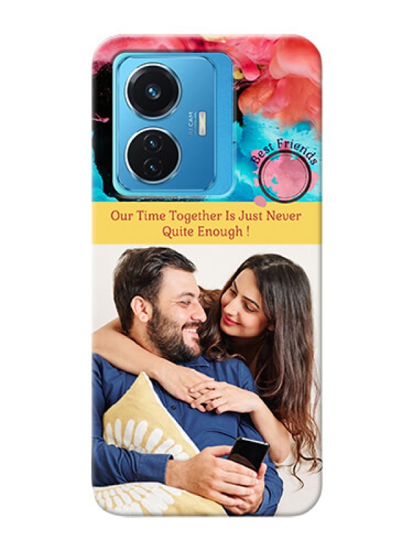 Custom Vivo T1 44W 4G Mobile Cases: Quote with Acrylic Painting Design