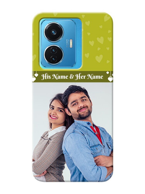 Custom Vivo T1 44W 4G custom mobile covers: You & Me Heart Design