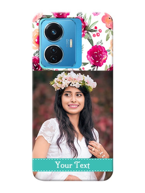 Custom Vivo T1 44W 4G Personalized Mobile Cases: Watercolor Floral Design