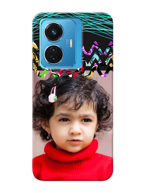 Custom Vivo T1 44W 4G personalized phone covers: Neon Abstract Design