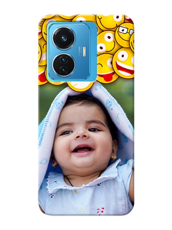 Custom Vivo T1 44W 4G Custom Phone Cases with Smiley Emoji Design