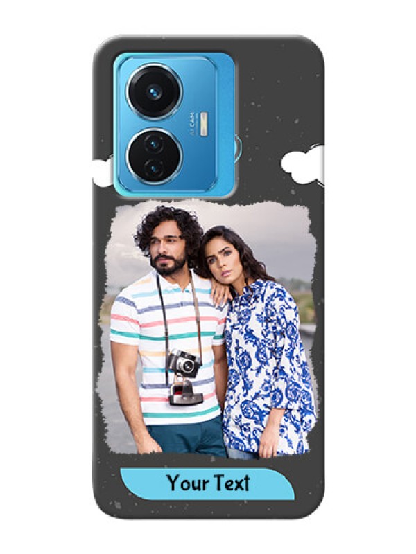 Custom Vivo T1 44W 4G Mobile Back Covers: splashes with love doodles Design