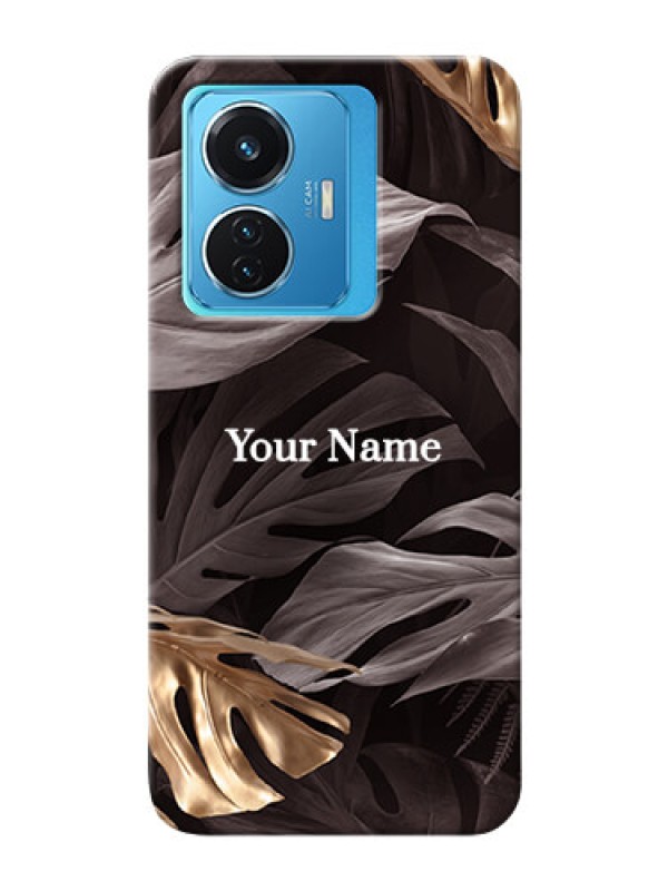 Custom Vivo T1 44W 4G Mobile Back Covers: Wild Leaves digital paint Design