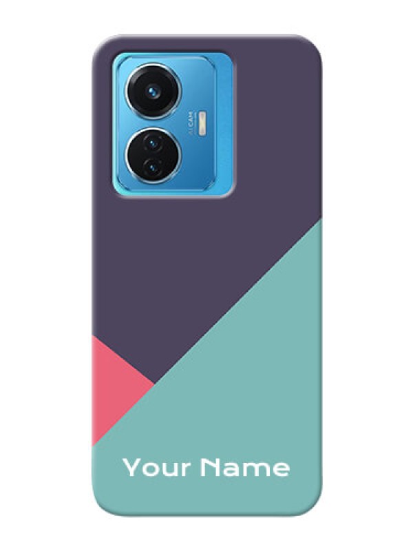 Custom Vivo T1 44W 4G Custom Phone Cases: Tri Color abstract Design
