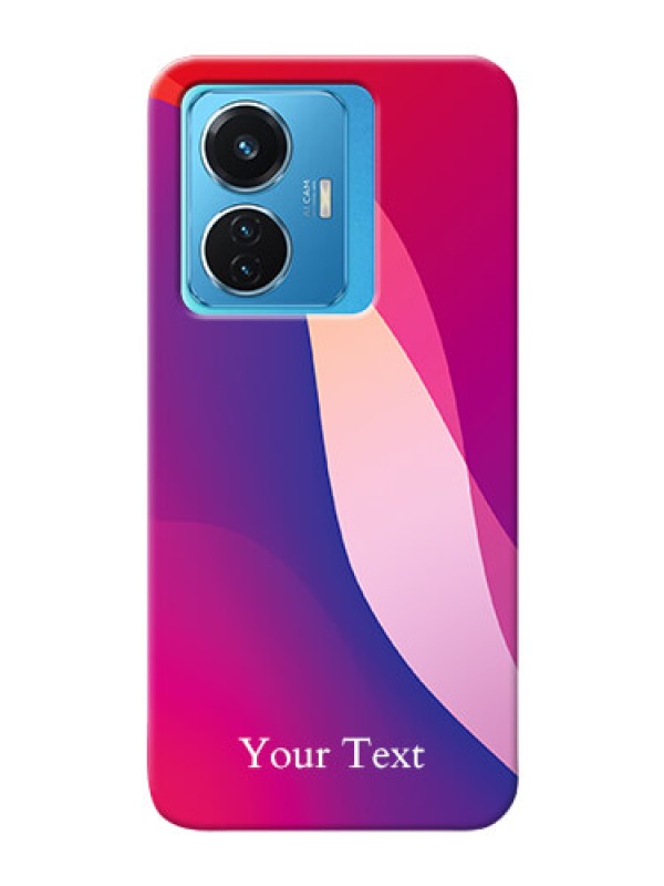 Custom Vivo T1 44W 4G Mobile Back Covers: Digital abstract Overlap Design