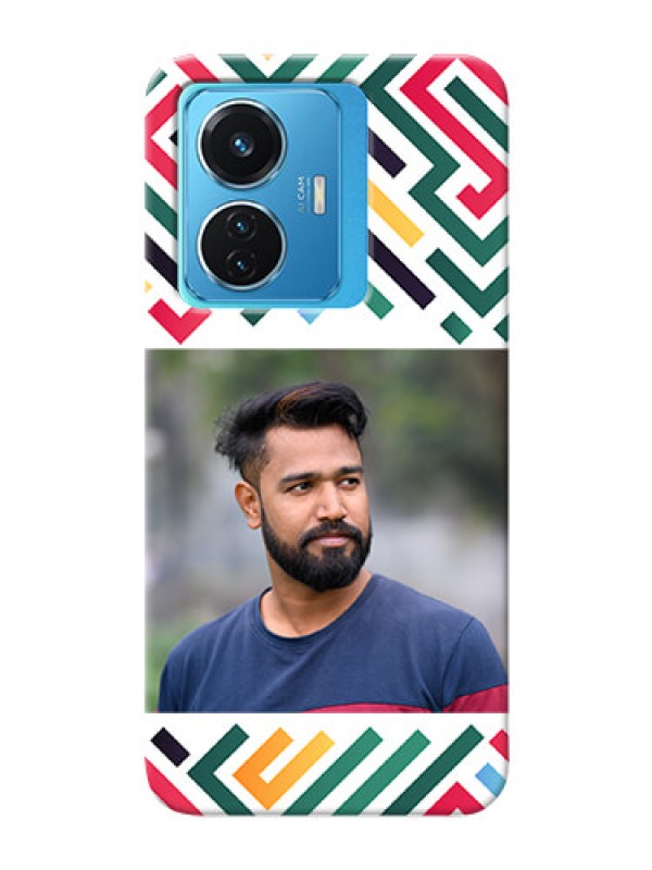 Custom Vivo T1 44W 4G Custom Mobile Case with Colorful Maze Pattern Design