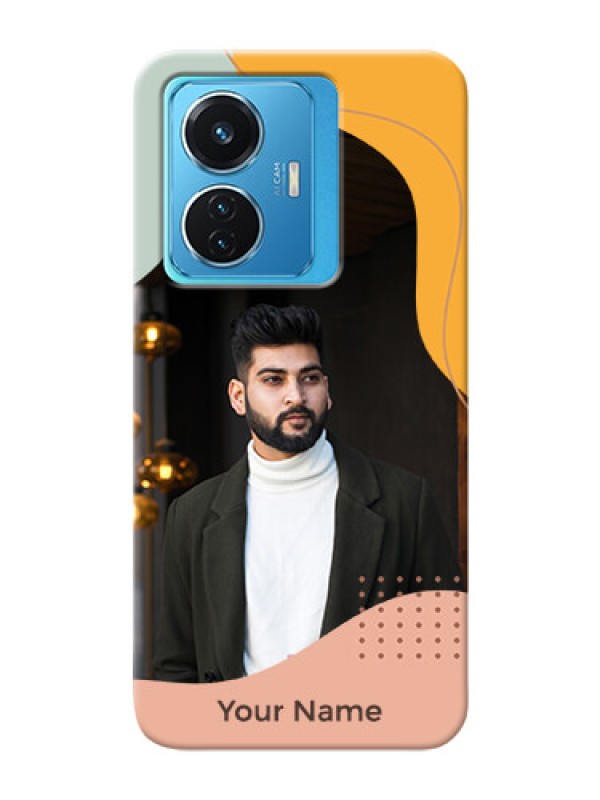 Custom Vivo T1 44W 4G Custom Phone Cases: Tri-coloured overlay design