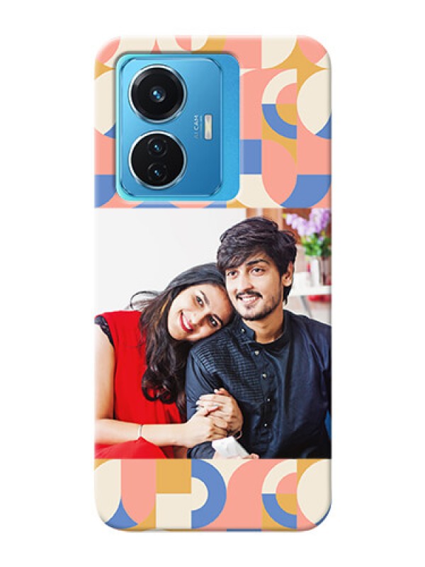 Custom Vivo T1 44W 4G Custom Phone Covers: Semi-circle Maze Pattern Design