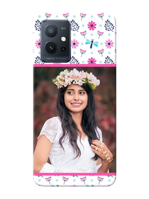 Custom Vivo T1 5G Mobile Covers: Colorful Flower Design
