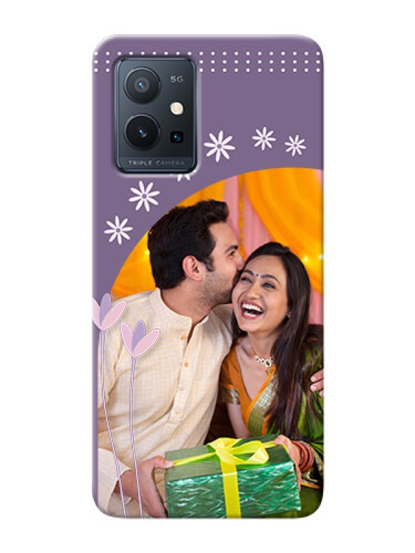 Custom Vivo T1 5G Phone covers for girls: lavender flowers design 