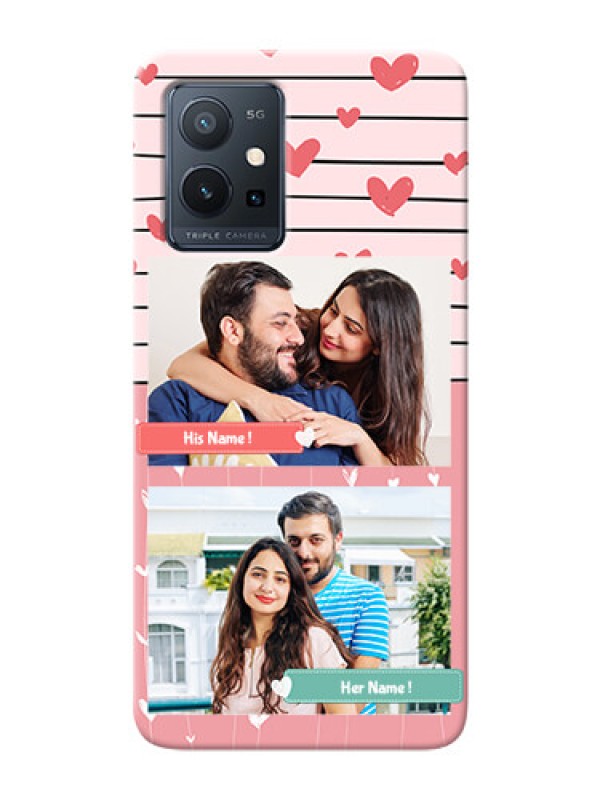 Custom Vivo T1 5G custom mobile covers: Photo with Heart Design