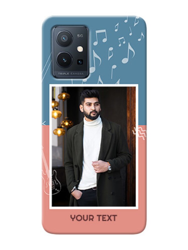 Custom Vivo T1 5G Phone Back Covers with Color Musical Note Design