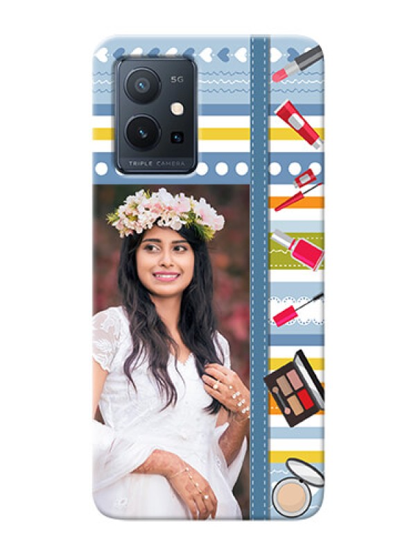 Custom Vivo T1 5G Personalized Mobile Cases: Makeup Icons Design