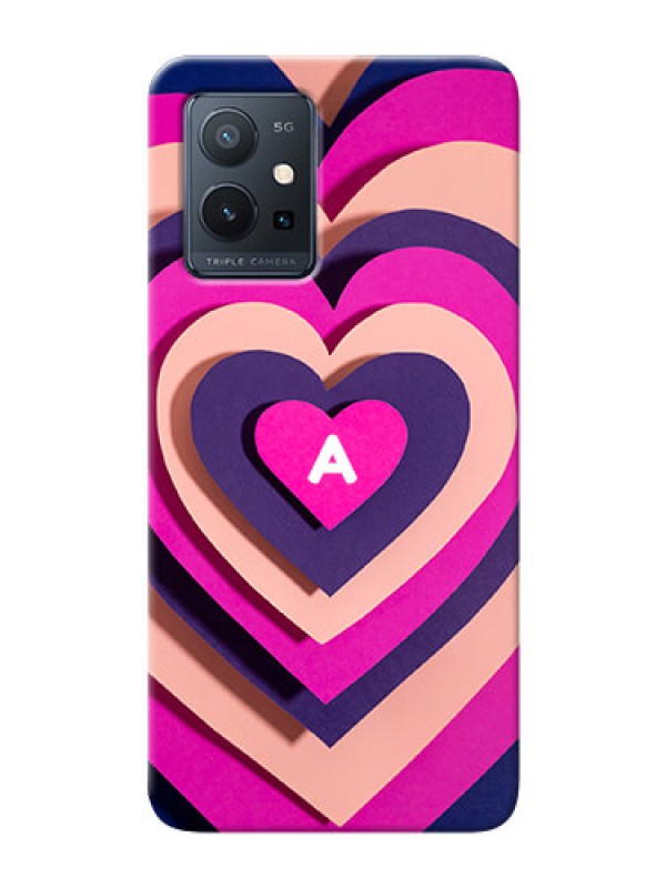 Custom Vivo T1 5G Custom Mobile Case with Cute Heart Pattern Design