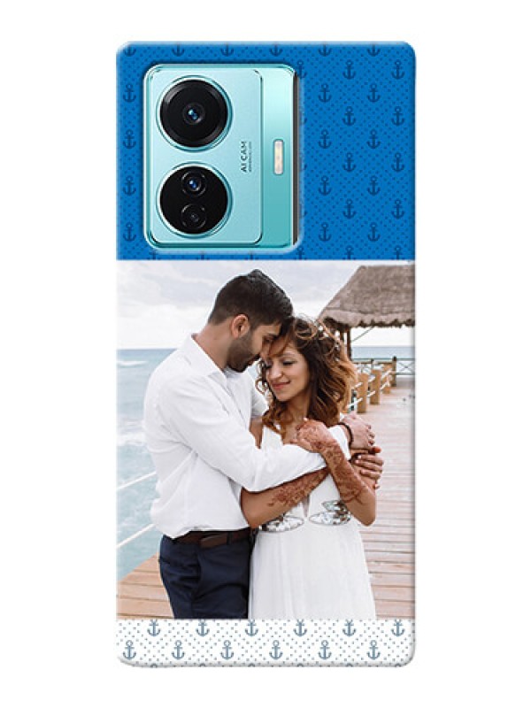 Custom Vivo T1 Pro 5G Mobile Phone Covers: Blue Anchors Design