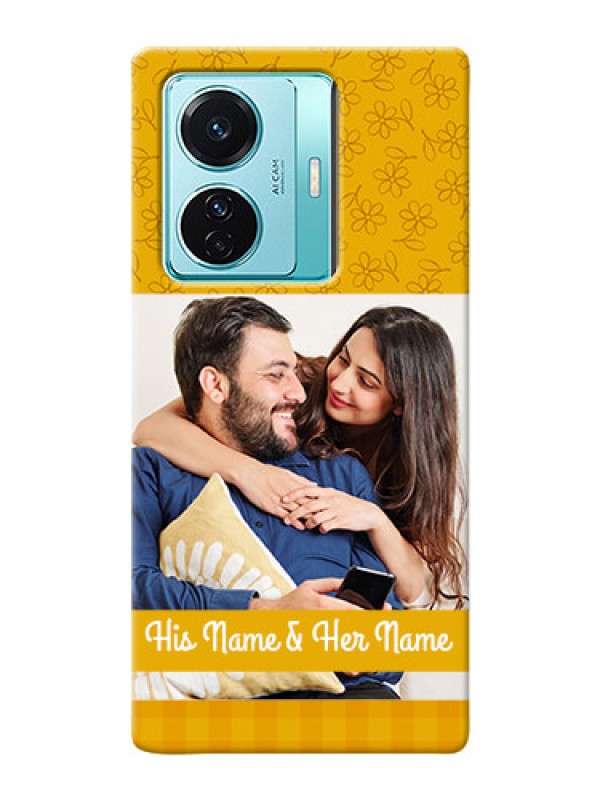 Custom Vivo T1 Pro 5G mobile phone covers: Yellow Floral Design