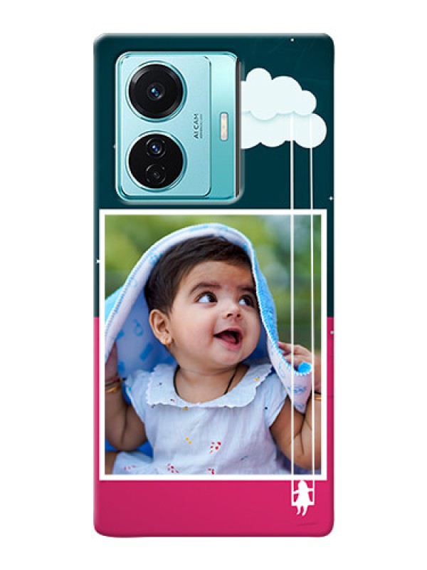 Custom Vivo T1 Pro 5G custom phone covers: Cute Girl with Cloud Design