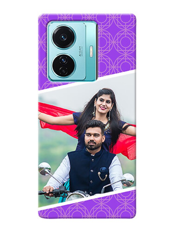 Custom Vivo T1 Pro 5G mobile back covers online: violet Pattern Design