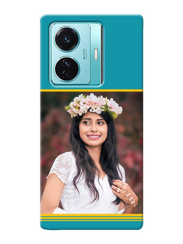 Custom Vivo T1 Pro 5G personalized phone covers: Yellow & Blue Design 