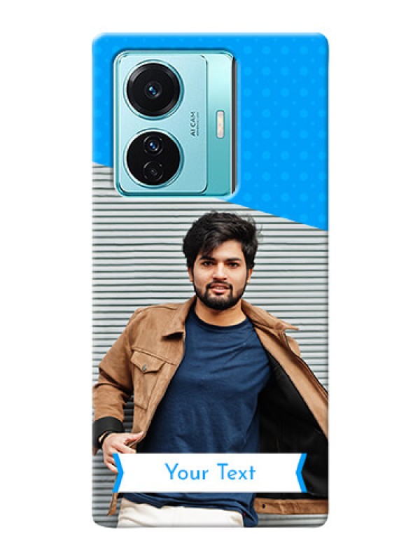 Custom Vivo T1 Pro 5G Personalized Mobile Covers: Simple Blue Color Dotted Design