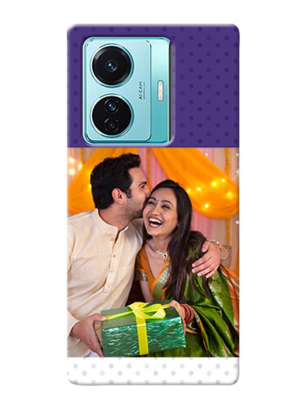 Custom Vivo T1 Pro 5G mobile phone cases: Violet Pattern Design