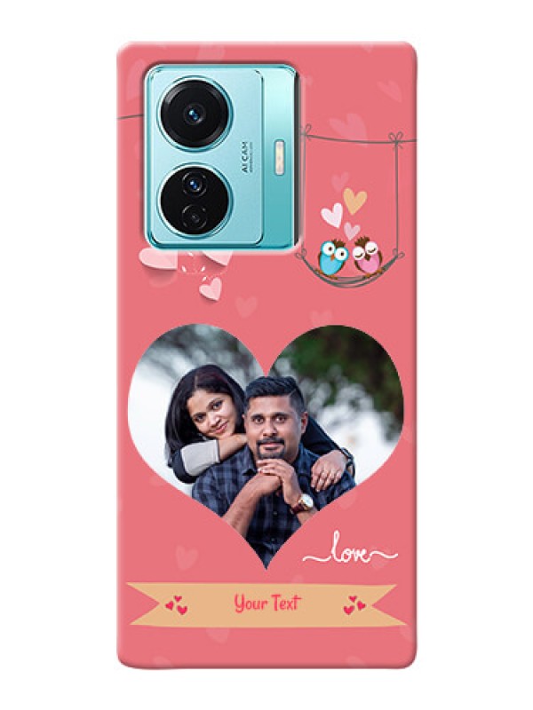 Custom Vivo T1 Pro 5G custom phone covers: Peach Color Love Design 