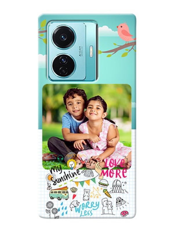 Custom Vivo T1 Pro 5G phone cases online: Doodle love Design