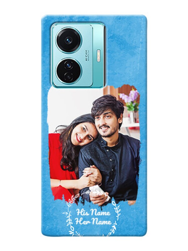 Custom Vivo T1 Pro 5G custom mobile cases: Blue Color Vintage Design