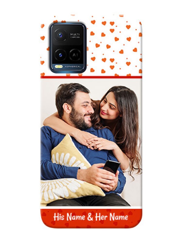Custom Vivo T1X Phone Back Covers: Orange Love Symbol Design