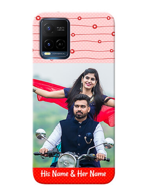 Custom Vivo T1X Custom Phone Cases: Red Pattern Case Design