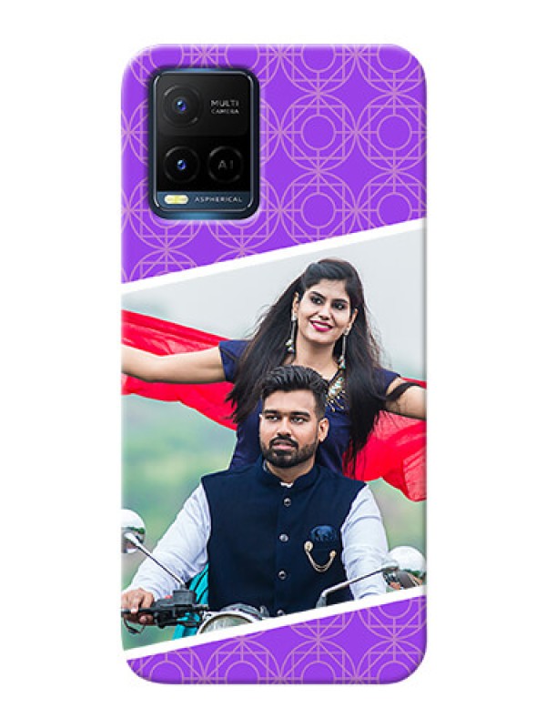 Custom Vivo T1X mobile back covers online: violet Pattern Design