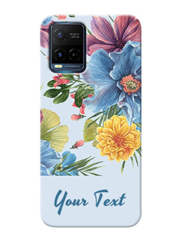 Custom Vivo T1X Custom Phone Cases: Stunning Watercolored Flowers Painting Design